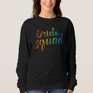 Sudadera Bride Squad Lgbt Lesbian Wedding Party Bachelorett