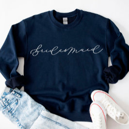 Sudadera Bridesmaid Cute Script Bachelorette/Bridal Party S