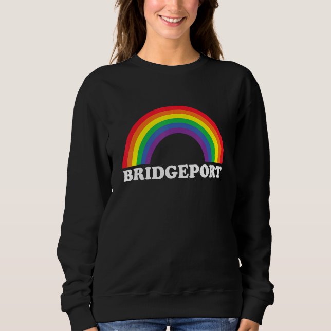 Sudadera Bridgeport Rainbow LGBTQ Gay Pride Lesbians Queer (Anverso)