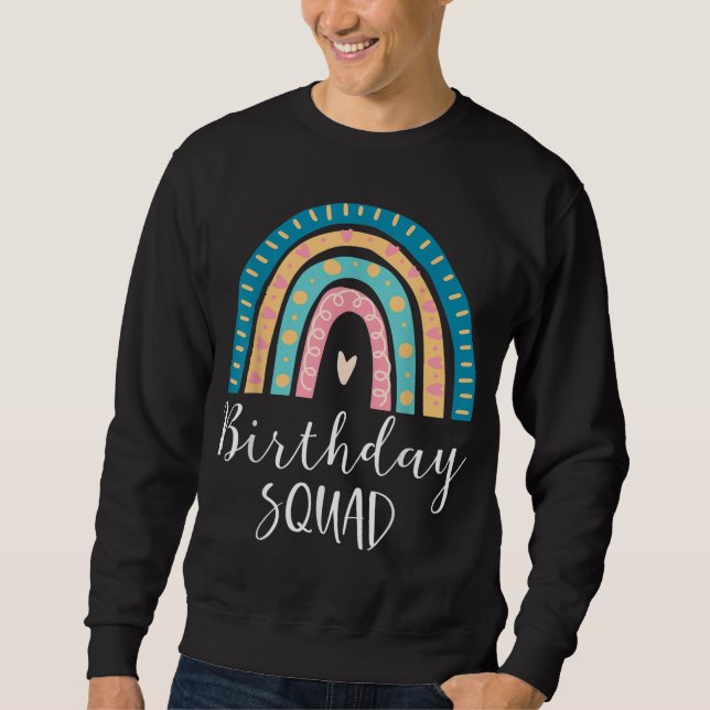 Sudadera Brigada de cumpleaños con regalos de arco iris Fel (Anverso)