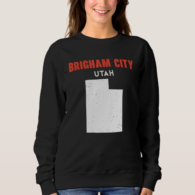 Sudadera Brigham City Utah USA State America Travel Utahan (Anverso)