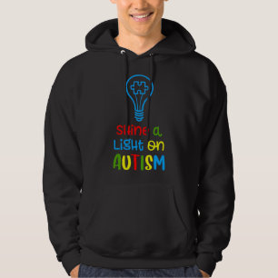 Sudadera Brilla Una Luz Sobre El Autismo Gracioso Día De Co