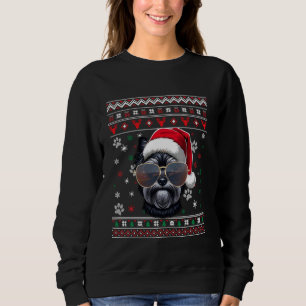 Sudadera Brillante feo X-mas Santa Affenpinscher Dog Christ
