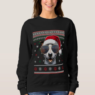 Sudadera Brillante feo X-mas Santa Bull Terrier Dog Christm
