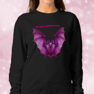 Sudadera Brillante murciélago gótico rosado espeluznante vo