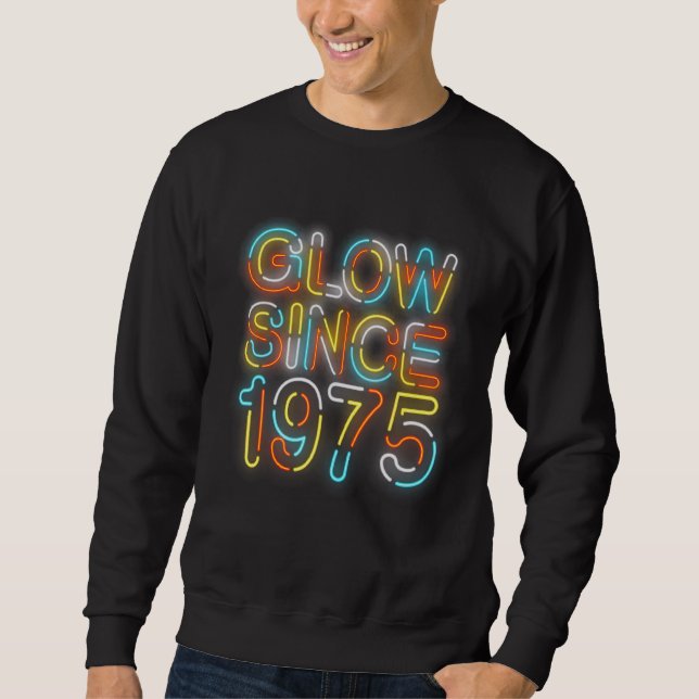 Sudadera Brillo de cumpleaños 47 desde 1975 Gafas de sol an (Anverso)