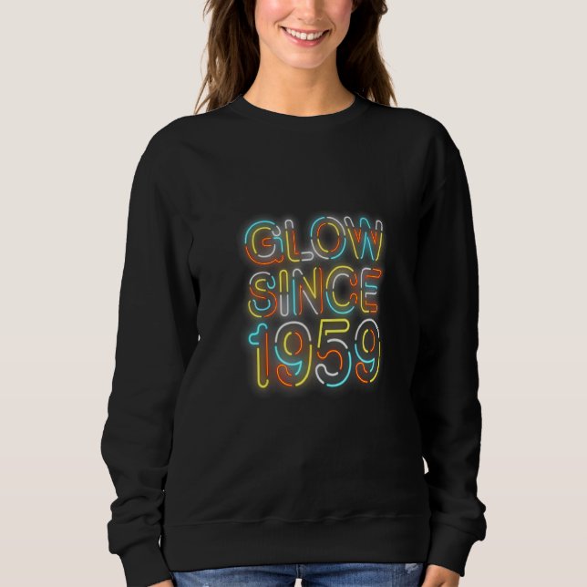 Sudadera Brillo de cumpleaños 63 desde 1959 Gafas de sol an (Anverso)