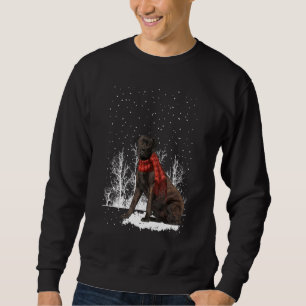 Sudadera Brindle Bullmastiff Winter Scarf Dogs Tree Forest