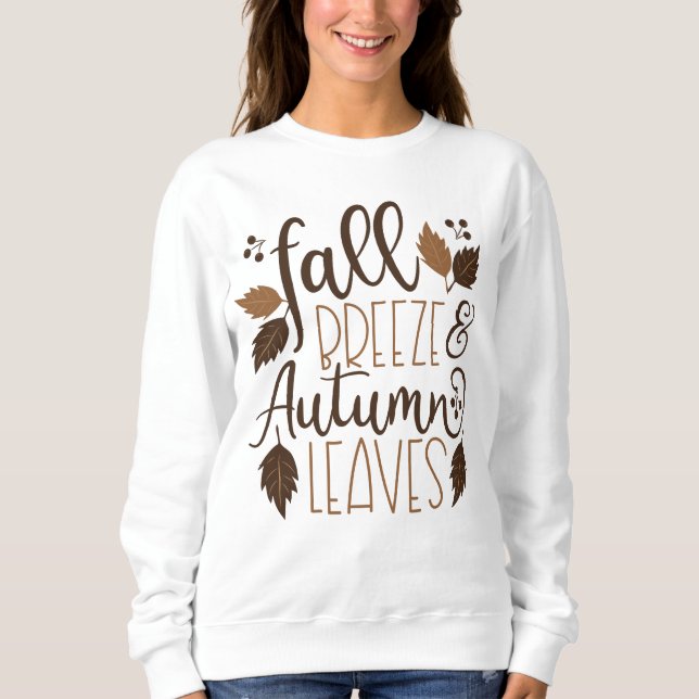 Sudadera Brisa de otoño hojas de otoño (Anverso)