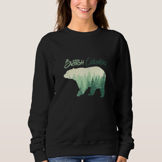 Sudadera British Columbia Bear Nature Canada Snow Mountains (Anverso)