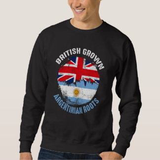 Sudadera British Grown Argentinian Roots Vintage Flags for 