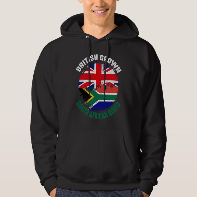 Sudadera British Grown South African Roots Vintage Flags (Anverso)