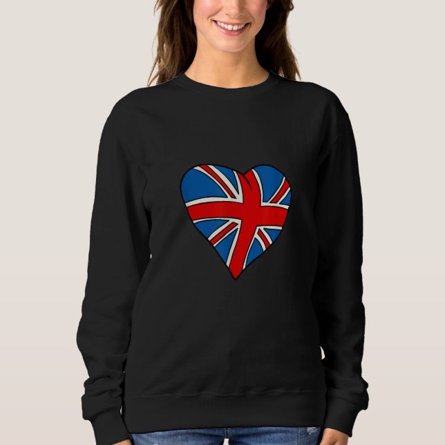 Sudadera British heart shaped flag (Anverso)