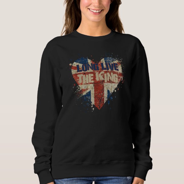 Sudadera British King Long Live The King God Save The King  (Anverso)