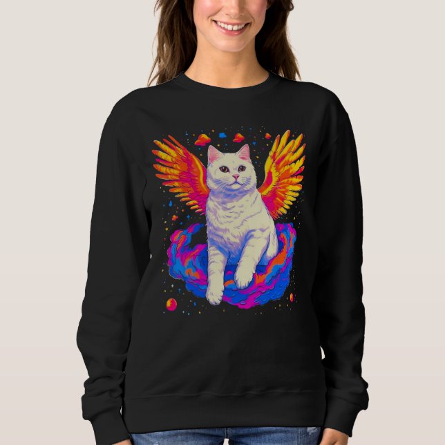 Sudadera British Shorthair Cat Angel Wings (Anverso)