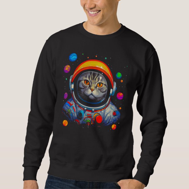 Sudadera British Shorthair Cat Astronaut (Anverso)