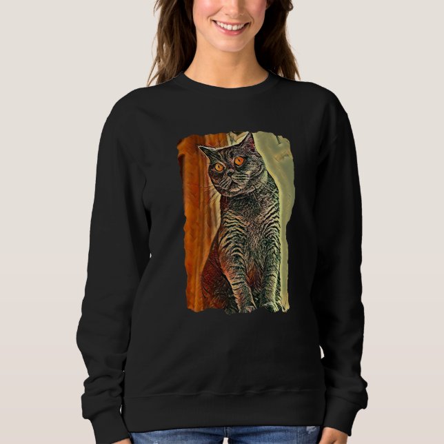 Sudadera British Shorthair Cat Cute Cats Mom And Cat Dad (Anverso)