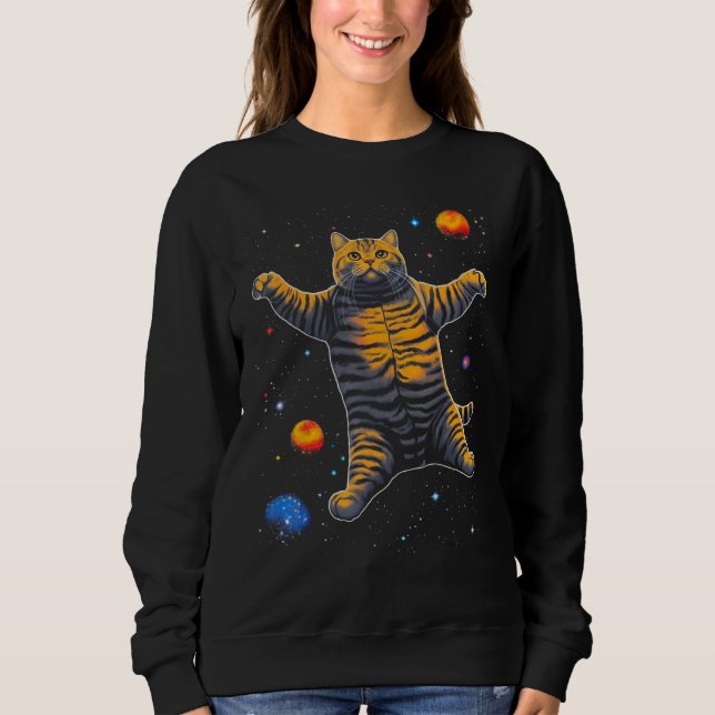 Sudadera British Shorthair Cat in Space (Anverso)