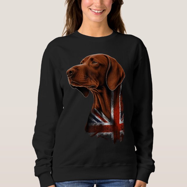 Sudadera British UK Vizsla on Great Britain Vizsla (Anverso)