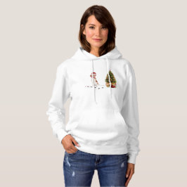 Sudadera Brittany Perro Divertido de Navidad y Árbol