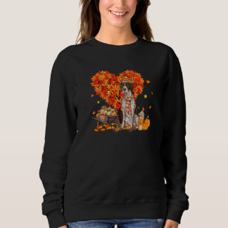 Sudadera Brittany Spaniel Autumn Tree Fall Leaves Pumpkin D