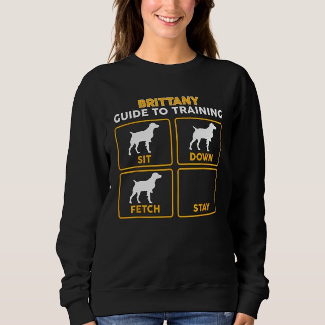 Sudadera Brittany Spaniel Graciosa Guía De Entrenamiento (Anverso)