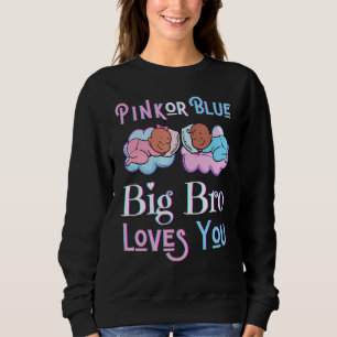 Sudadera Bro azul rosado te ama revelación de género de Bab