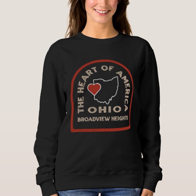 Sudadera Broadview Heights Ohio El Corazón de América (Anverso)