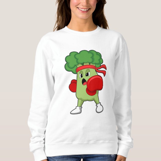 Sudadera Broccoli en boxeo con guantes de boxeo (Anverso)