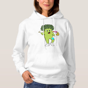 Sudadera Broccoli en hockey con bate de hockey