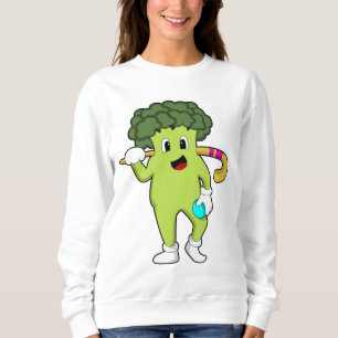 Sudadera Broccoli en hockey con bate de hockey