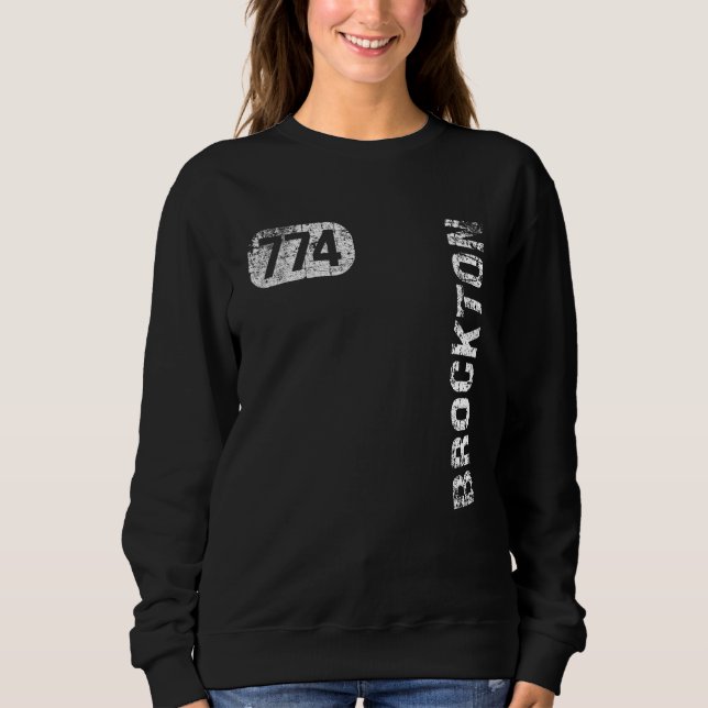 Sudadera Brockton Massachusetts 774 Area Code Vintage Retro (Anverso)