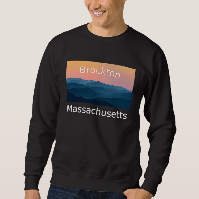 Sudadera Brockton Massachusetts Mountain sunset hometown (Anverso)