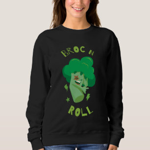 Sudadera Broc'n'roll I Broccoli Vegetales Música Vegan Vege