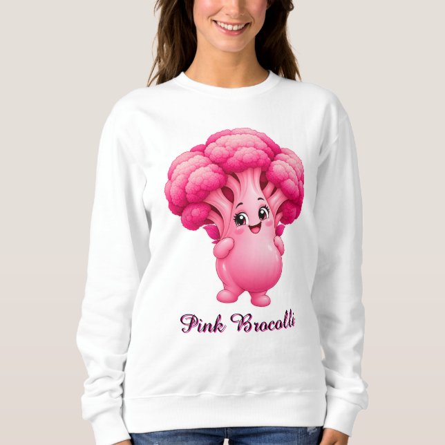 Sudadera Brócoli rosa (Anverso)