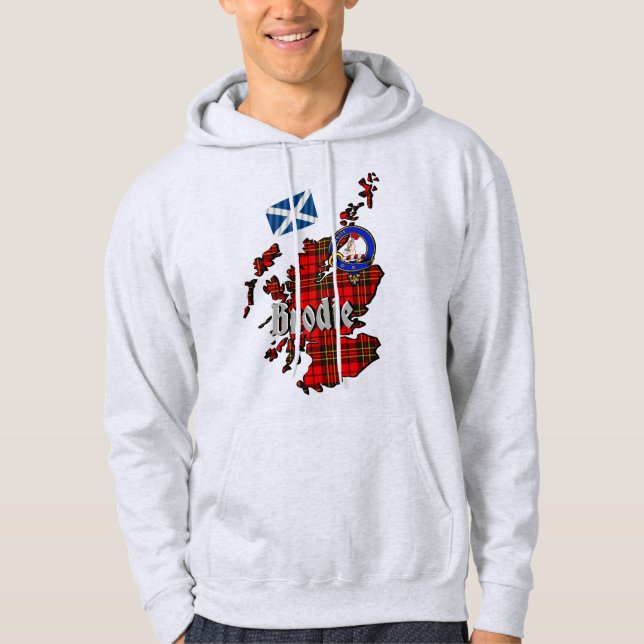 Sudadera Brodie Clan Badge y Tartan Adult Hoodie (Anverso)