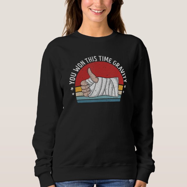 Sudadera Broken Arm Hand Injury Funny Recovery Get Well Soo (Anverso)