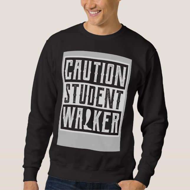 Sudadera Broken Leg Amputee Get Well Soon Caution Student W (Anverso)
