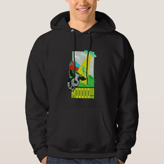 Sudadera Broma divertida de ovni Moo (Anverso)