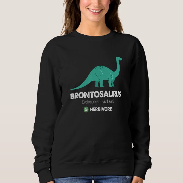 Sudadera Brontosaurus ApatosaurusThunder Lizard Dinosaur (Anverso)
