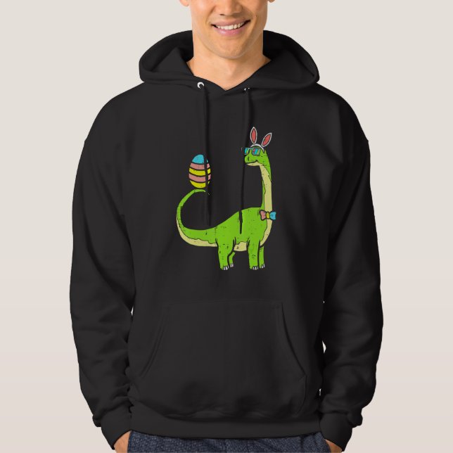 Sudadera Brontosaurus Bunny Ears Egg Easter Day Dinosaur Di (Anverso)
