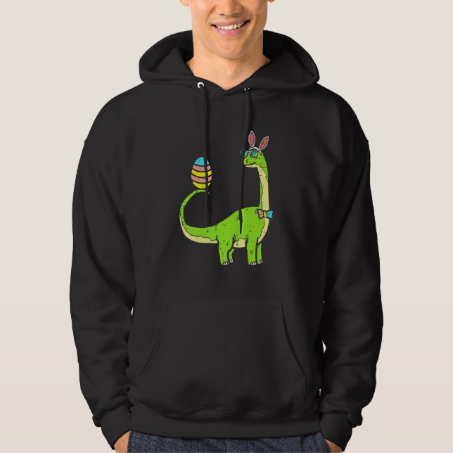 Sudadera Brontosaurus Bunny Ears Egg Easter Day Dinosaur Di (Anverso)