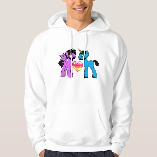 Sudadera Brony Love Hoodie de tamaño masculino (Anverso)