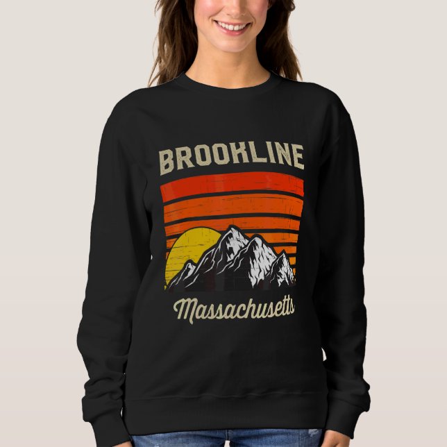 Sudadera Brookline Massachusetts Hometown City State Usa (Anverso)