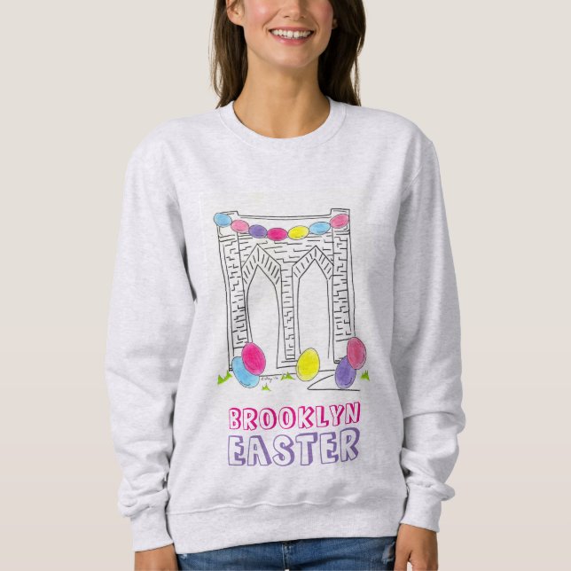 Sudadera Brooklyn Bridge Easter Egs Eggs NYC Sweatshirt (Anverso)