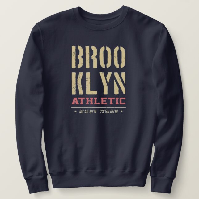 Sudadera Brooklyn New York Athletic Urban Varsity Letters (Anverso del diseño)