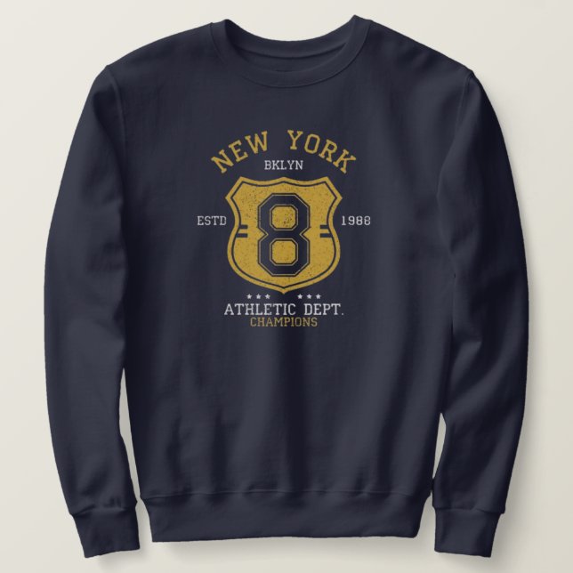 Sudadera Brooklyn New York Athletic Urban Varsity Letters  (Anverso del diseño)
