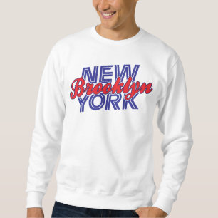 Sudadera Brooklyn Nueva York - azul y rojo