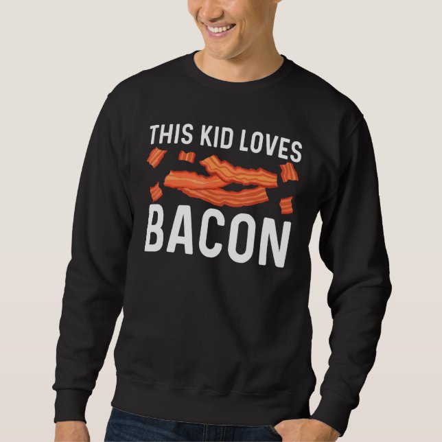 Sudadera Brote de Bacon Art De Guay Para Niños Cerdo Tiras  (Anverso)