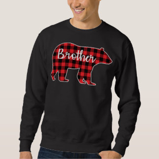 Sudadera Brother Bear Red Plaid Design Family Mating Chris